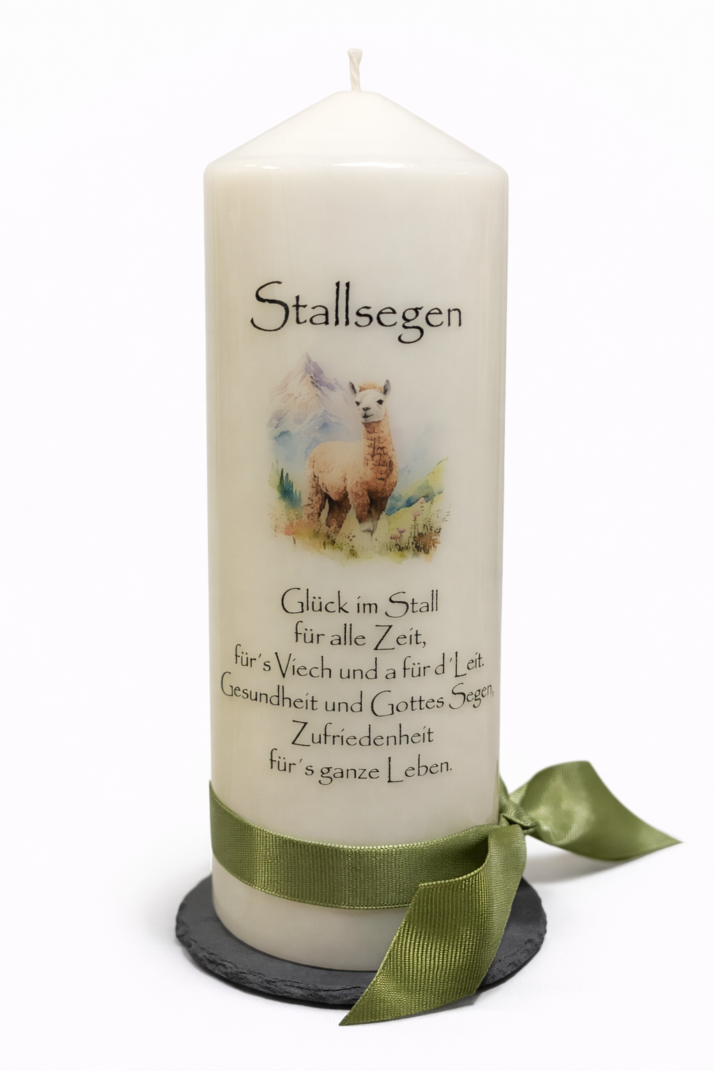 Stumpenkerzen Stallsegen - Lama
